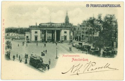 ansichtkaart: Amsterdam, Haarlemmerplein
