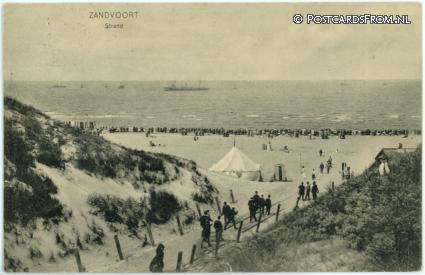 ansichtkaart: Zandvoort, Strand