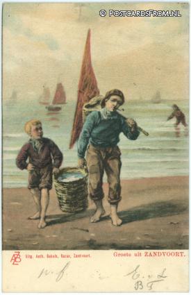 ansichtkaart: Zandvoort, Groete uit