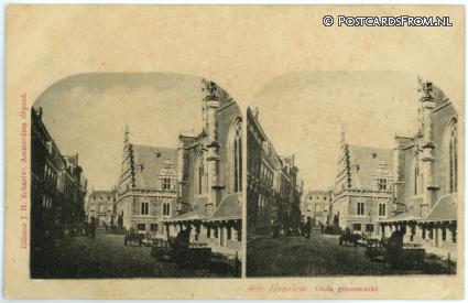 Haarlem, Oude groenmarkt ansichtkaart: Haarlem, Oude groenmarkt