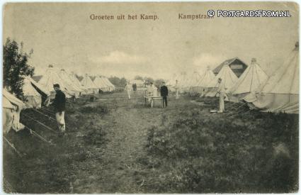 ansichtkaart: Rijen, Groeten uit het Kamp - Kampstraat