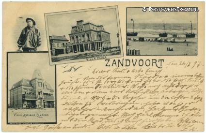 ansichtkaart: Zandvoort, Villa Adriana Clasina - Villa Paula