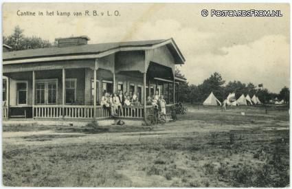 ansichtkaart: Rijen, Cantine in het kamp van R.B. v. L.O.