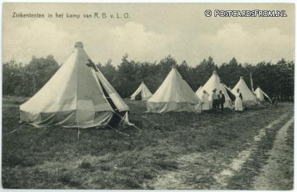 ansichtkaart: Rijen, Ziekententen in het kamp van R.B. v. L.O.
