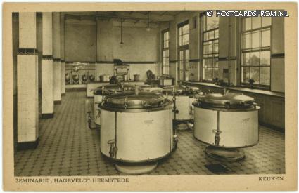 Heemstede, Seminarie 'Hageveld' Keuken ansichtkaart: Heemstede, Seminarie 'Hageveld' Keuken