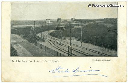 ansichtkaart: Zandvoort, De Electrische Tram
