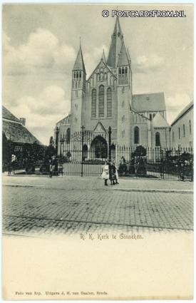 ansichtkaart: Ginneken, R.K. Kerk