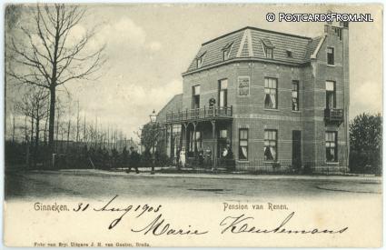 ansichtkaart: Ginneken, Pension van Renen