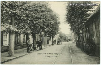 Santpoort, Dorpsstraat ansichtkaart: Santpoort, Dorpsstraat