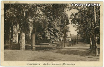 Santpoort, Brederodeweg - Kerkje ansichtkaart: Santpoort, Brederodeweg - Kerkje