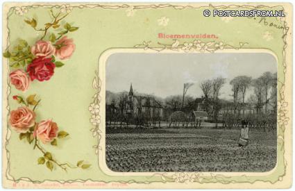 ansichtkaart: --, Bloemenvelden