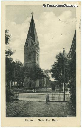 Haren GN, Ned. Herv. Kerk ansichtkaart: Haren GN, Ned. Herv. Kerk