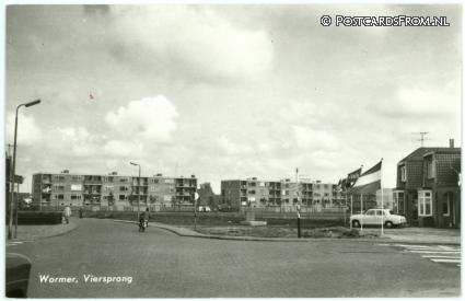 ansichtkaart: Wormer, Viersprong