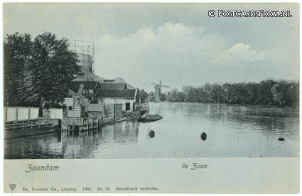 Zaandam, De Zaan ansichtkaart: Zaandam, De Zaan