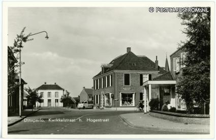 ansichtkaart: Dinxperlo, Kwikkelstraat h. Hogestraat