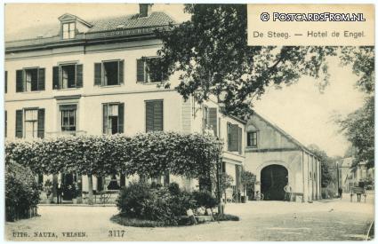 ansichtkaart: De Steeg, Hotel de Engel. C. Goedvriend