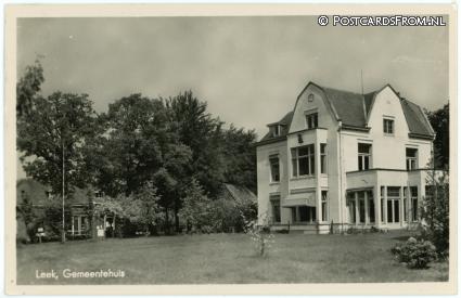 Leek, Gemeentehuis ansichtkaart: Leek, Gemeentehuis
