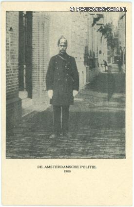 ansichtkaart: Amsterdam, De Amsterdamsche Politie 1900