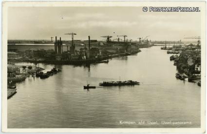 ansichtkaart: Krimpen ad IJssel, IJssel-panorama