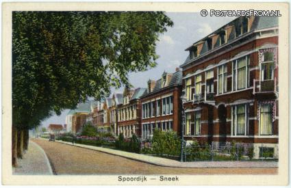 ansichtkaart: Sneek, Spoordijk