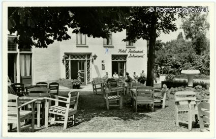 Schoonoord, Hotel Restaurant 'Schoonoord'. Terras ansichtkaart: Schoonoord, Hotel Restaurant 'Schoonoord'. Terras