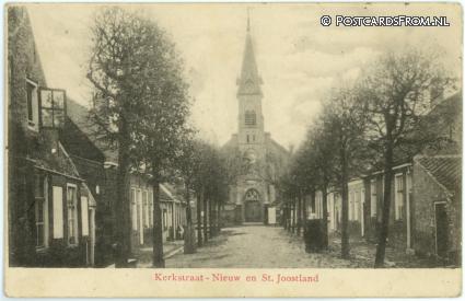 Nieuw- en Sint Joosland, Kerkstraat ansichtkaart: Nieuw- en Sint Joosland, Kerkstraat