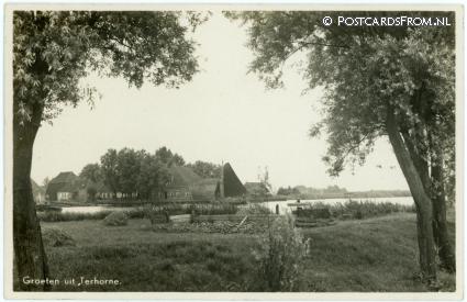 ansichtkaart: Terhorne, Groeten uit