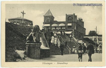 Vlissingen, Strandtrap ansichtkaart: Vlissingen, Strandtrap