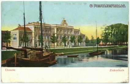 ansichtkaart: Utrecht, Ziekenhuis