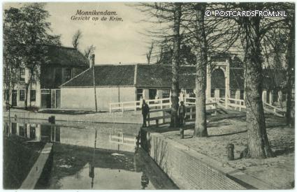 ansichtkaart: Monnickendam, Gezicht op de Krim