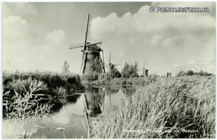 ansichtkaart: Kinderdijk, Molens aan de Boezem