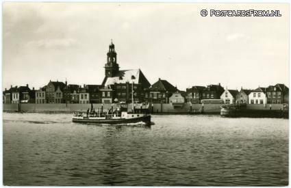 ansichtkaart: Lekkerkerk, Rivierzijde