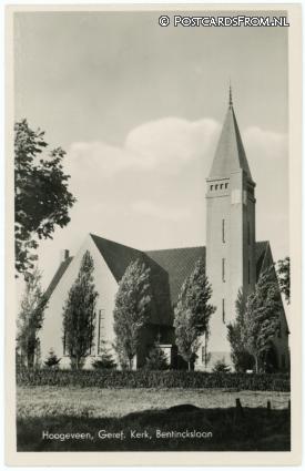 Hoogeveen, Geref. Kerk. Bentinckslaan ansichtkaart: Hoogeveen, Geref. Kerk. Bentinckslaan