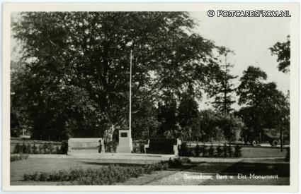 ansichtkaart: Bennekom, Bart v. Elst Monument