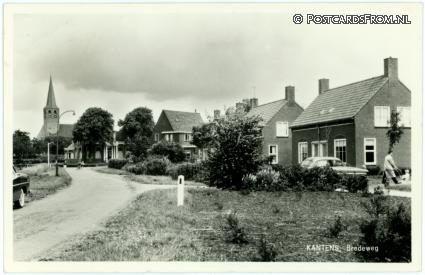 ansichtkaart: Kantens, Bredeweg