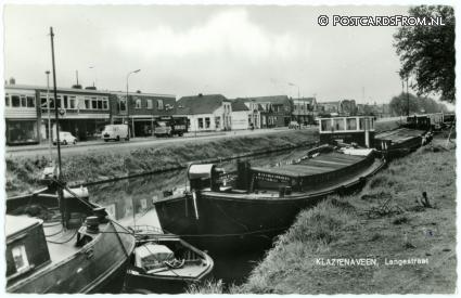 ansichtkaart: Klazienaveen, Langestraat