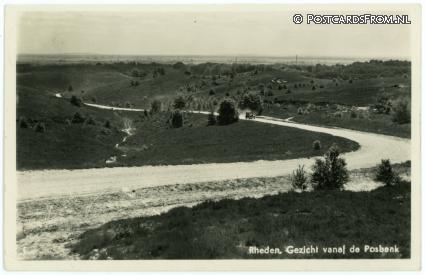 ansichtkaart: Rheden, Gezicht vanaf de Posbank