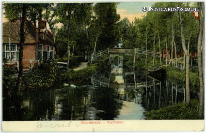 Giethoorn, Noordeinde ansichtkaart: Giethoorn, Noordeinde