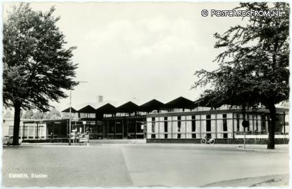 ansichtkaart: Emmen DR, Station