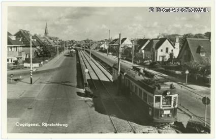 Oegstgeest, Rijnzichtweg ansichtkaart: Oegstgeest, Rijnzichtweg