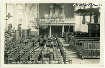 Broek in Waterland, Herv. Kerk. Interieur ansichtkaart: Broek in Waterland, Herv. Kerk. Interieur