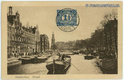 ansichtkaart: Amsterdam, Singel