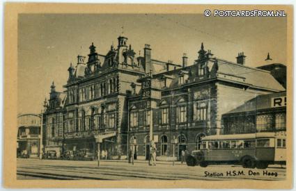 ansichtkaart: 's-Gravenhage, Station H.S.M.