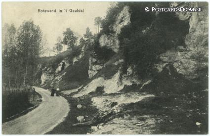 ansichtkaart: --, Rotswand in 't Geuldal