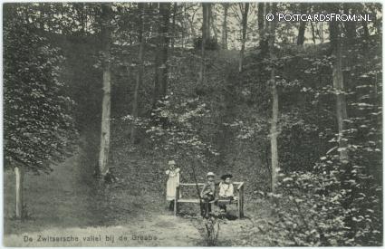 ansichtkaart: Rhenen, De Zwitsersche vallei bij de Grebbe