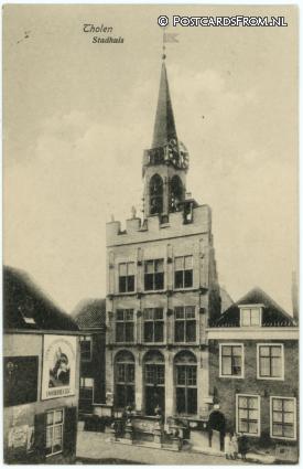ansichtkaart: Tholen, Stadhuis