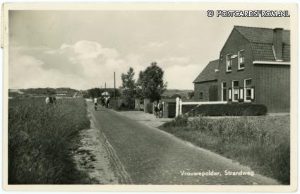 ansichtkaart: Vrouwenpolder, Strandweg