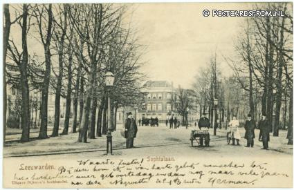 Leeuwarden, Sophialaan ansichtkaart: Leeuwarden, Sophialaan
