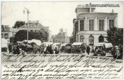 Almelo, Marktplein ansichtkaart: Almelo, Marktplein
