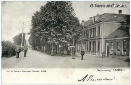Almelo, Stationsweg ansichtkaart: Almelo, Stationsweg